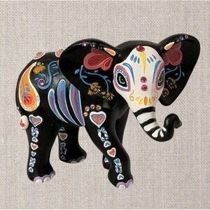 Hamilton Collection Elephant Figurine Sugar Skull Day Of The Dead Soulful Spirit